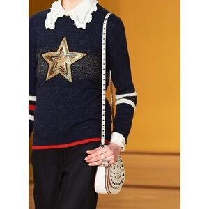 Coach 1941 Wool Glitter Star Crewneck Sweater